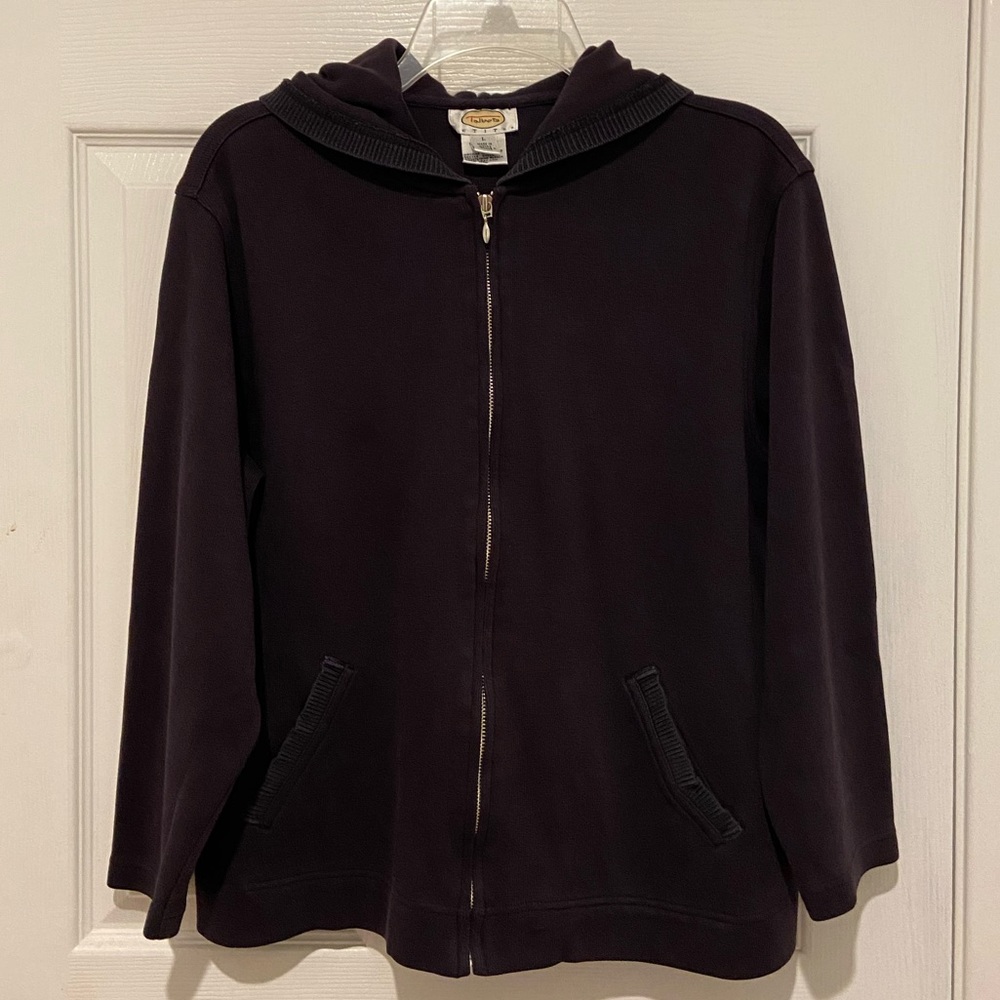 Talbots Hoodie W/ Zipper Petite Large